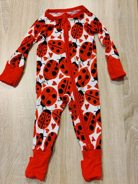 Little Sleepies Other - Little Sleepies Red and White Ladybug Footie Pajamas 0-3mo